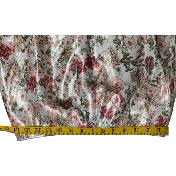 NWTs Anthropologie WAYF Shimmer Bias-Cut Floral Slip Midi Skirt (M) - Picture 7 of 14